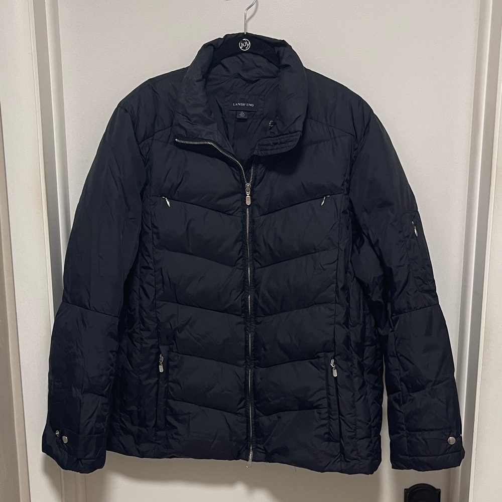 Lands' End Women's Black Goosedown Jacket